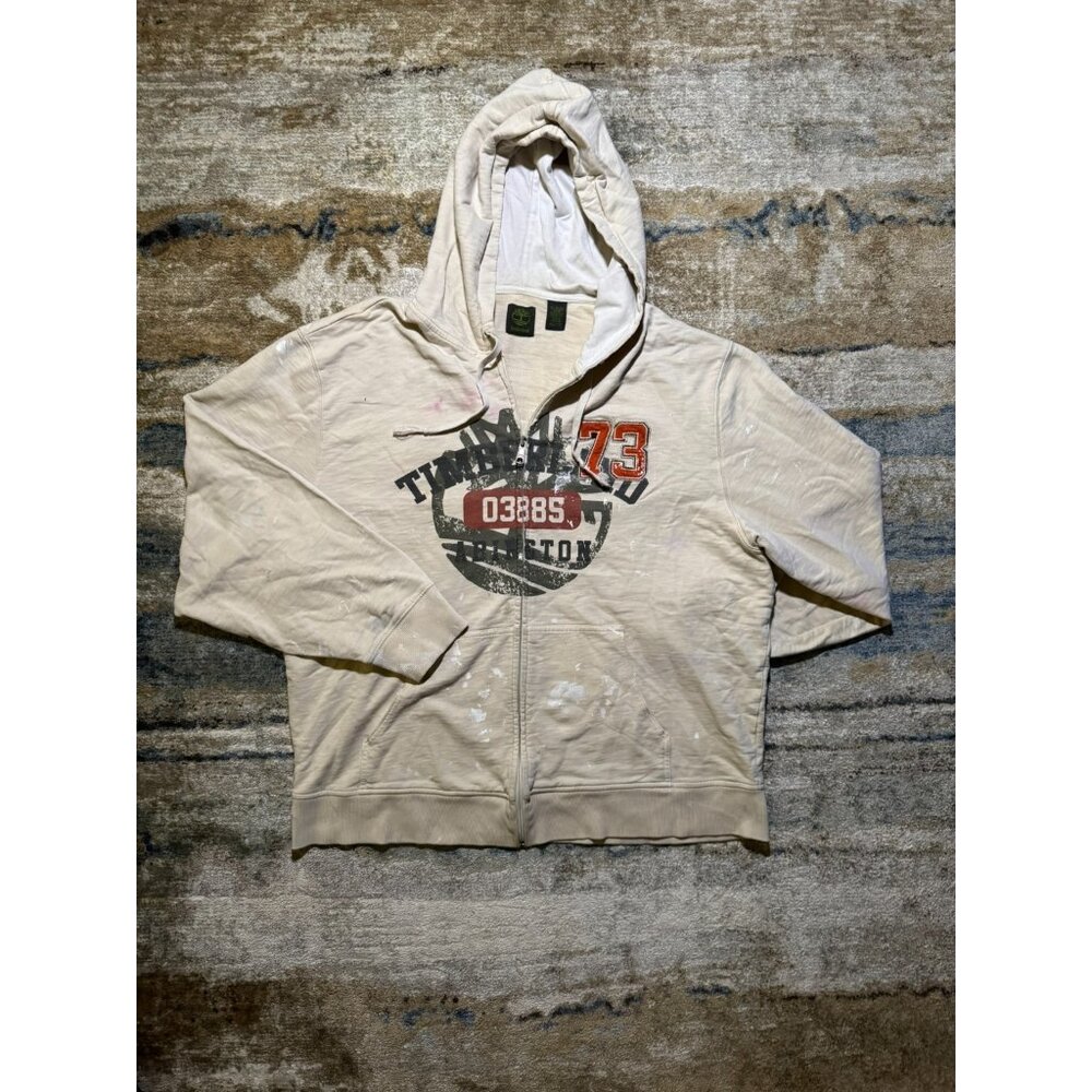 Vintage Timberland 73 Hoodie Zip Up Sweatshirt Rare 03885 Boston RN36543